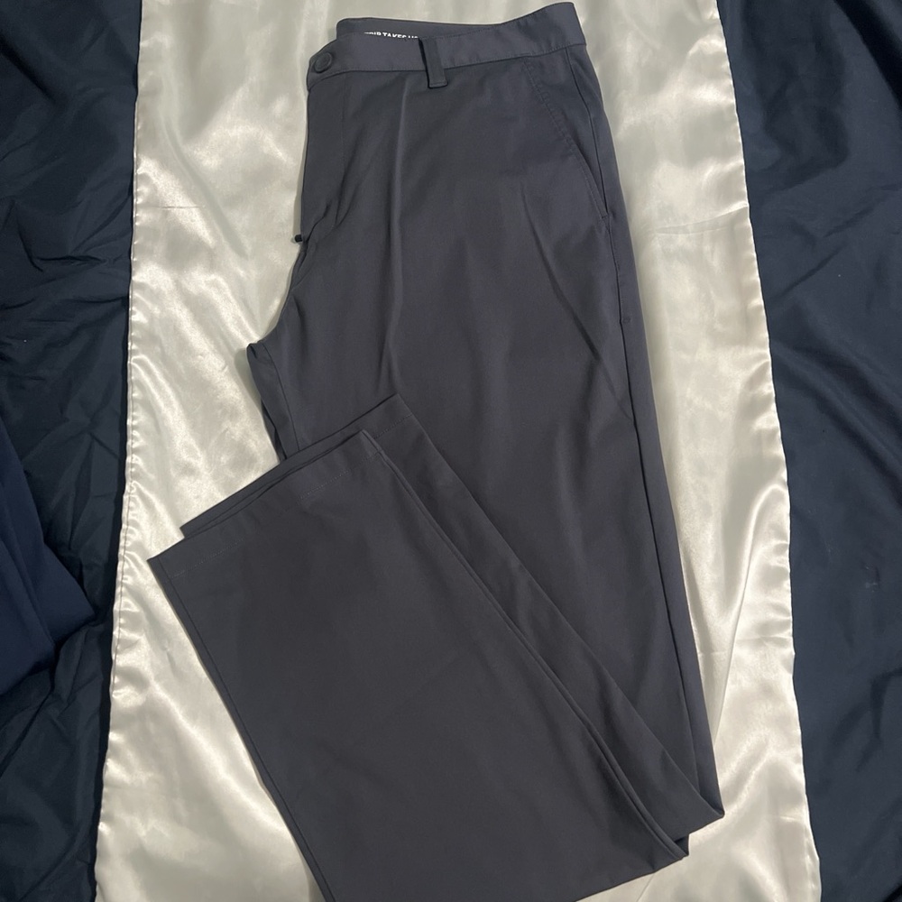 RHONE Men's Charcoal Dress Pants